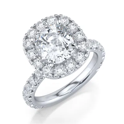 Nhẫn đính hôn kim cương tròn Halo 1ct – CAD 3D sẵn sàng in 3D