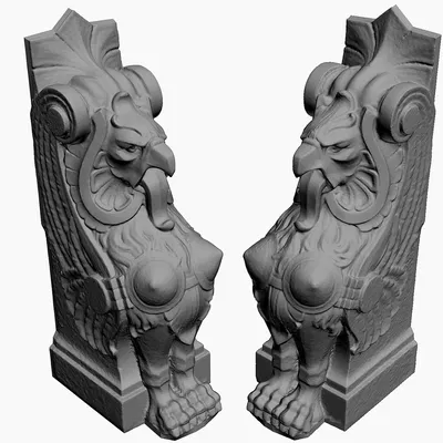 Tượng Griffon (Griffon Statue) - Model scan 3D High Res sẵn sàng 3D print