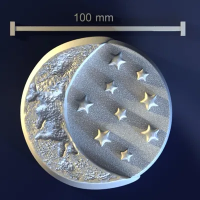 Night_WizUpW – Mẫu 3D khuôn chủ đề ban đêm cho xà phòng, chocolate & nến