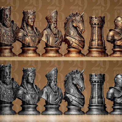 Bộ Cờ Vua Medieval Stylized (Chess Set Medieval Stylized)