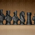 Bộ Cờ Vua Medieval Stylized (Chess Set Medieval Stylized) - Thumbnail 2
