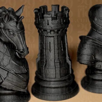 Bộ Cờ Vua Medieval Stylized (Chess Set Medieval Stylized)