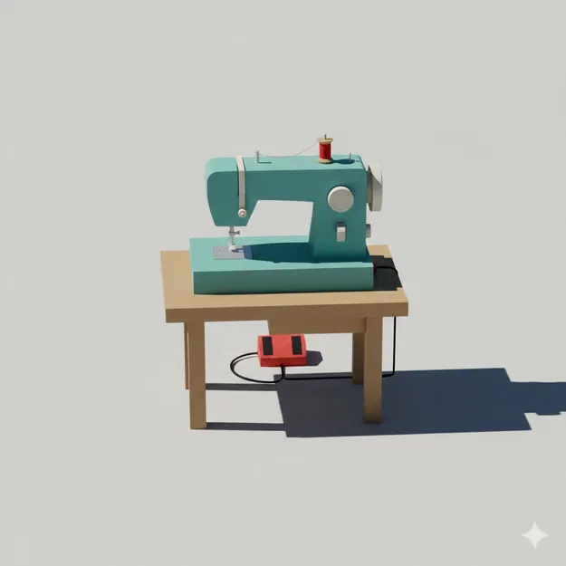 Máy May Low Poly - Image 1