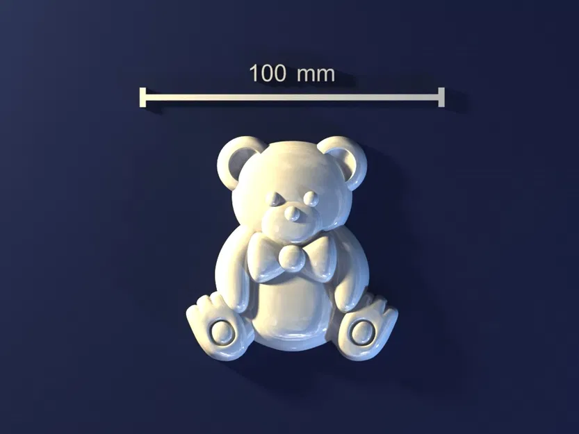 Bear_BcAWbBc – Model 3D khuôn gấu (mold) cho xà phòng/chocolate/nến - Image 1