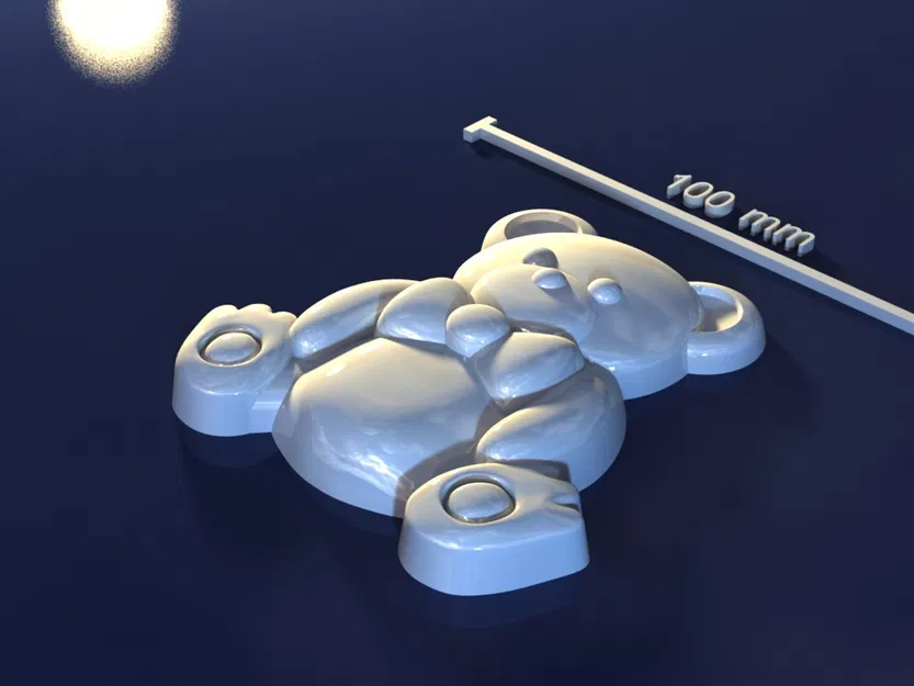 Bear_BcAWbBc – Model 3D khuôn gấu (mold) cho xà phòng/chocolate/nến - Image 2