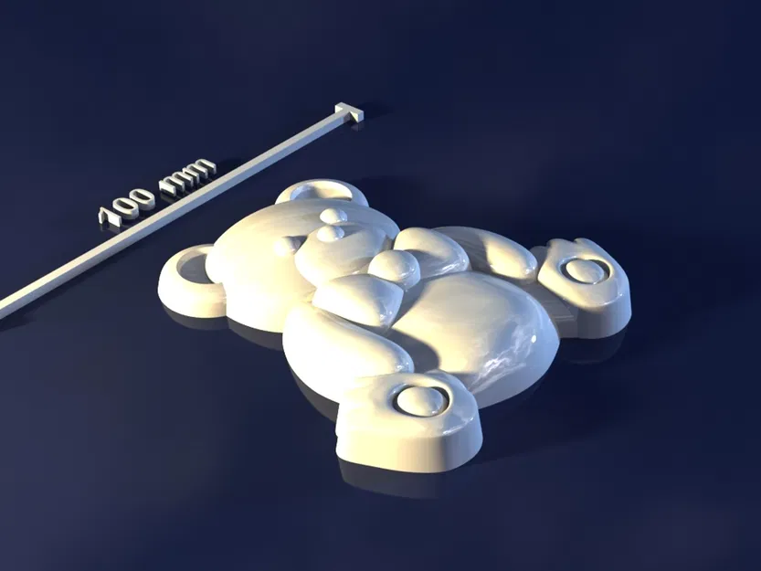Bear_BcAWbBc – Model 3D khuôn gấu (mold) cho xà phòng/chocolate/nến - Image 3