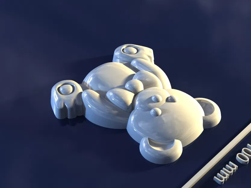 Bear_BcAWbBc – Model 3D khuôn gấu (mold) cho xà phòng/chocolate/nến - Image 4