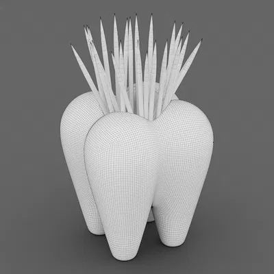Tooth Toothpick Holder 03 – Hộp đựng tăm hình răng (3D print ready)
