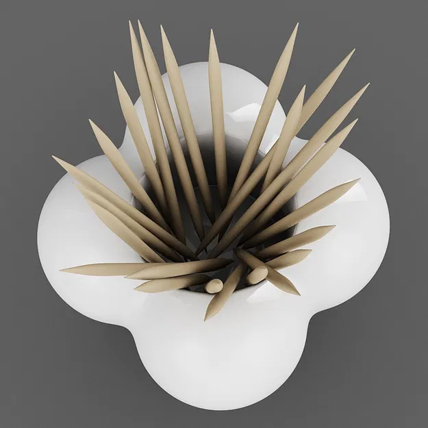 Tooth Toothpick Holder 03 – Hộp đựng tăm hình răng (3D print ready) - Image 4