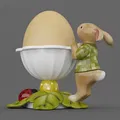 Cốc Đựng Trứng Thỏ & Lá (Leaves Bunny Egg Cup 05) - Thumbnail 2