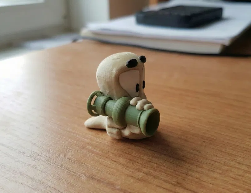 Mô hình Worms Armageddon cầm Bazooka - Chỉ 12g! - Image 2