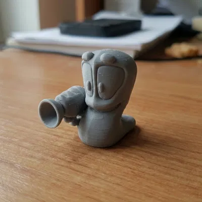 Mô hình Worms Armageddon cầm Bazooka - Chỉ 12g!