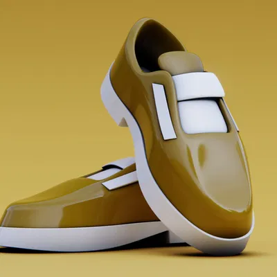 Giày Loafer Cartoon Stylized – Mẫu 3D sẵn cho Game & In 3D