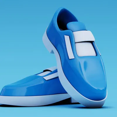 Giày Loafer Cartoon Stylized – Mẫu 3D sẵn cho Game & In 3D