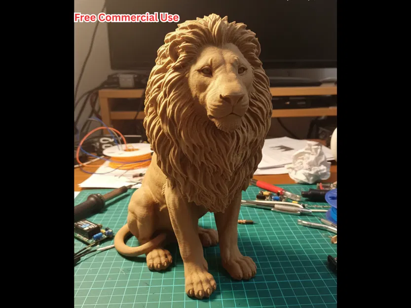 Tượng Sư Tử Bán Hiện Thực – Thảo Nguyên Châu Phi - Image 1