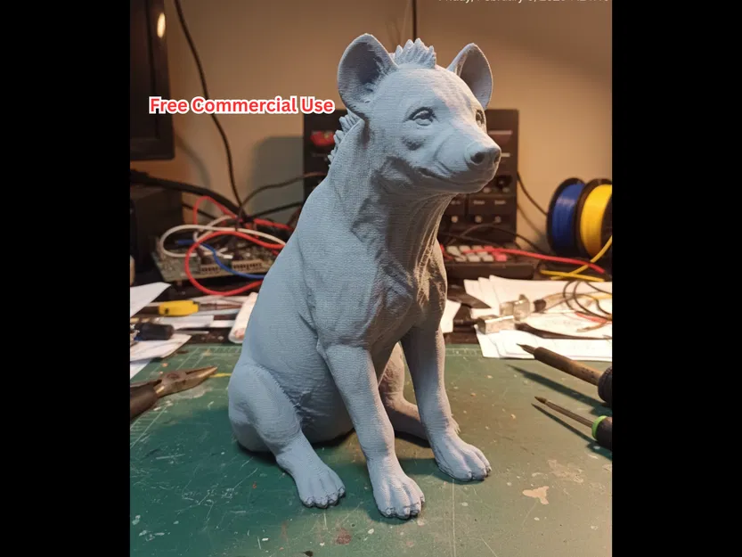 Tượng Linh Cẩu Bán Hiện Thực (Semi-Realistic Hyena Statue) - Image 1