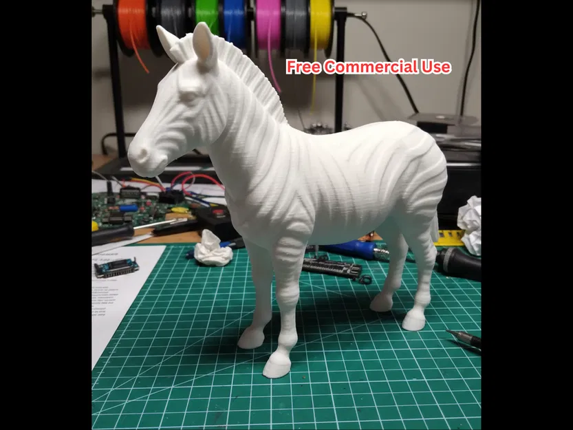 Tượng Ngựa Vằn Bán Hiện Thực (Semi-Realistic Zebra Statue) - Image 1