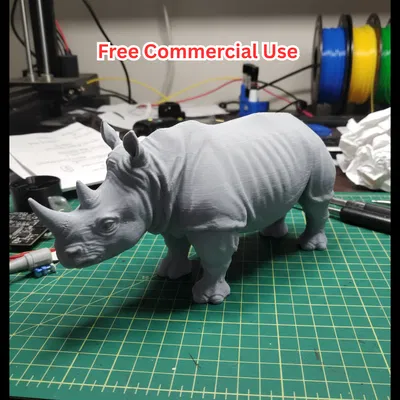 Tượng Tê Giác Bán Hiện Thực