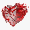 Ly Thủy Tinh Đỏ Trái Tim Tan Vỡ (Broken Heart Red Glass) - Thumbnail 4