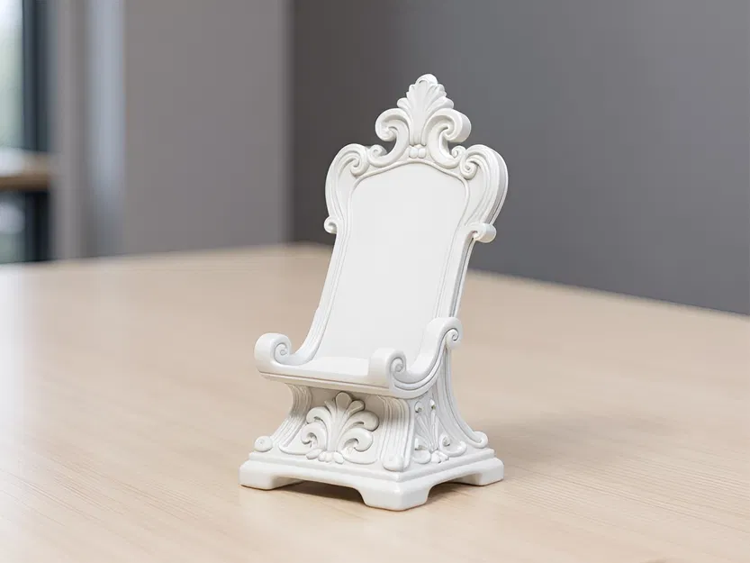 Ngai Vàng Hoa Văn Cầu Kỳ – Ornate Throne 3D Printable (3D print model) - Image 1