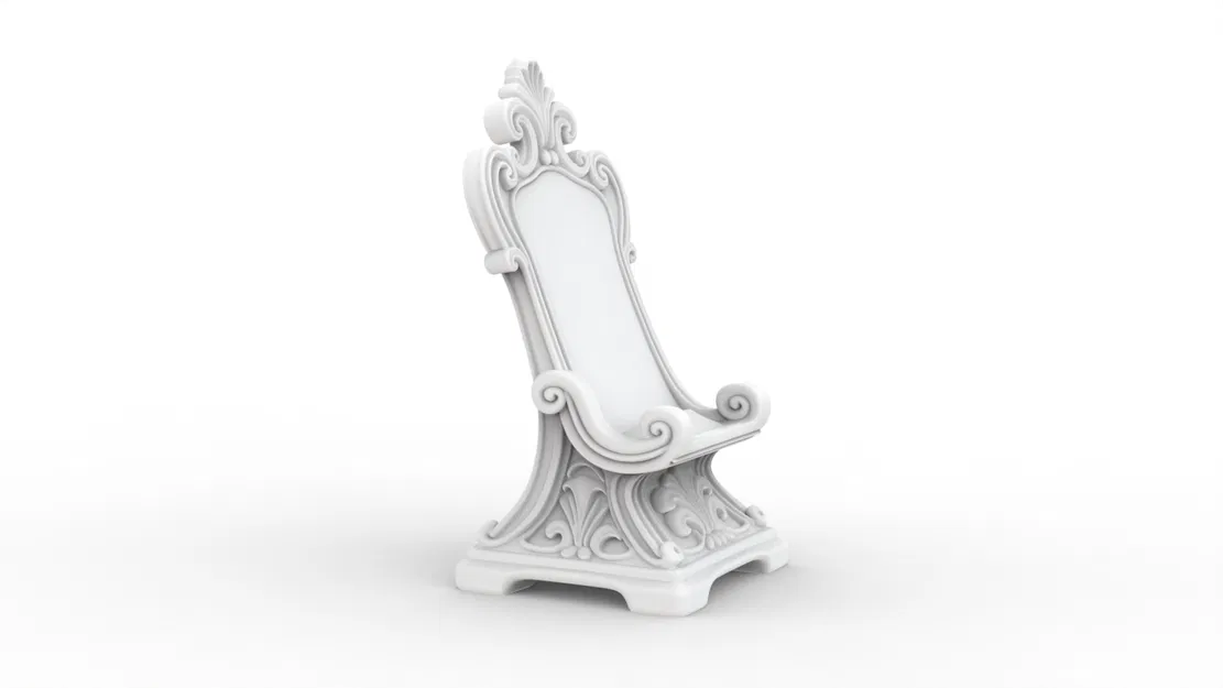 Ngai Vàng Hoa Văn Cầu Kỳ – Ornate Throne 3D Printable (3D print model) - Image 4