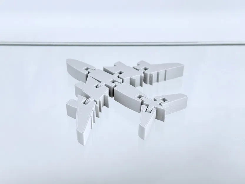 Máy bay phản lực Flexi kiểu A380 – Print-in-Place khớp nối - Image 1