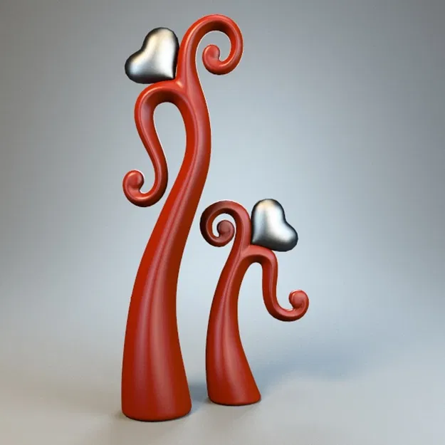 Điêu khắc Dancing heart – Mẫu 3D để in 3D - Image 4