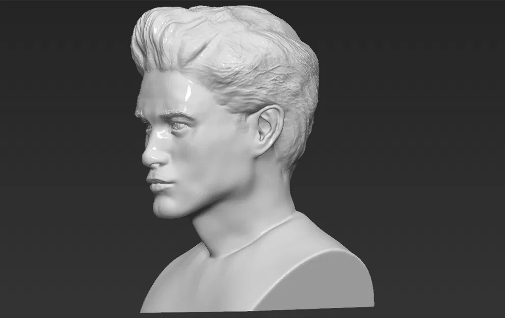 Bust Edward Cullen (Twilight) Robert Pattinson – file STL/OBJ sẵn sàng in 3D - Image 1