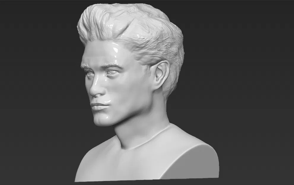 Bust Edward Cullen (Twilight) Robert Pattinson – file STL/OBJ sẵn sàng in 3D - Image 4