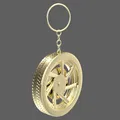 Móc Khóa Simple Pure Gold Wheel 3 Keychain - Thumbnail 1