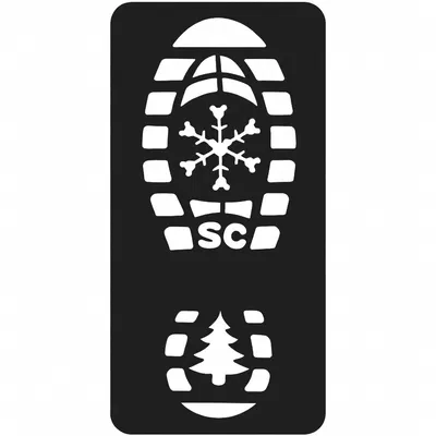 Santa Was Here – Khuôn Stencil Dấu Chân Disney (Giáng Sinh)