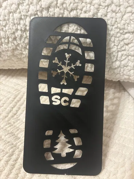 Santa Was Here – Khuôn Stencil Dấu Chân Disney (Giáng Sinh) - Image 2