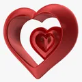 Heart Shiny Red v4 – Trái tim đỏ bóng 3D - Thumbnail 1