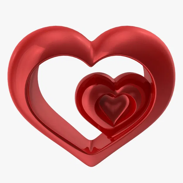 Heart Shiny Red v4 – Trái tim đỏ bóng 3D - Image 3
