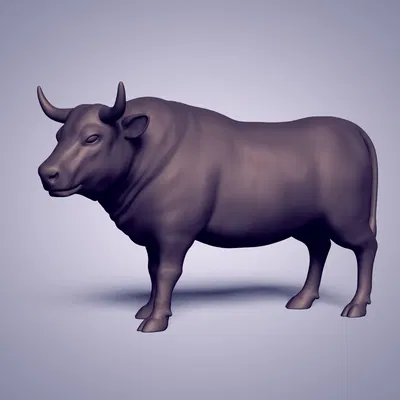 Tượng Bò sẵn sàng cho in 3D