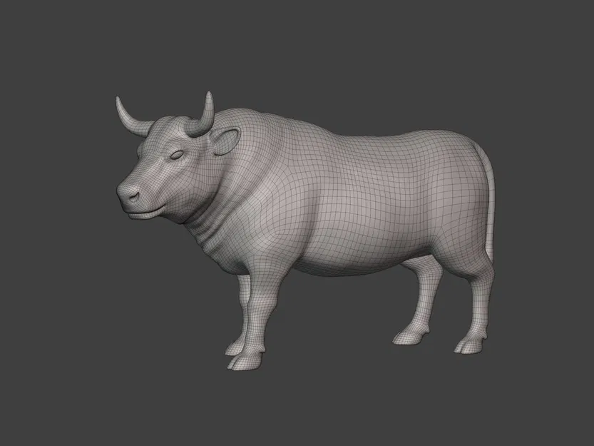 Tượng Bò sẵn sàng cho in 3D - Image 3