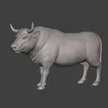 Tượng Bò sẵn sàng cho in 3D - Thumbnail 3