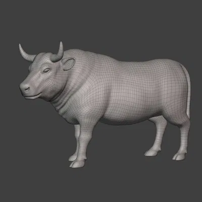 Tượng Bò sẵn sàng cho in 3D