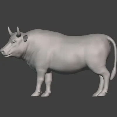 Tượng Bò sẵn sàng cho in 3D