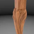Wood leg_iEuJr – Chân gỗ scan (low poly, file nhẹ) cho CNC 4 trục - Thumbnail 1