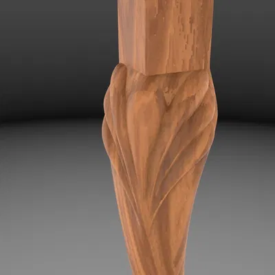 Wood leg_iEuJr – Chân gỗ scan (low poly, file nhẹ) cho CNC 4 trục