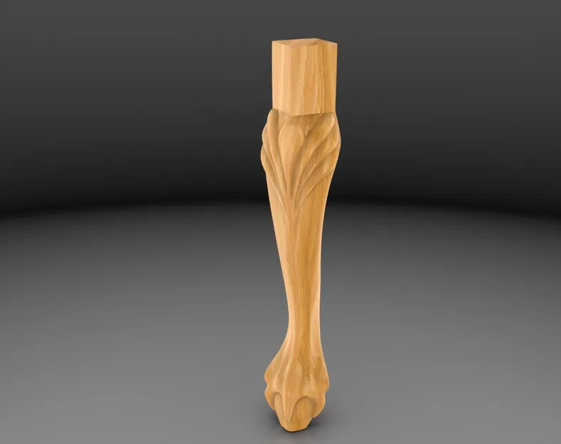 Wood leg_iEuJr – Chân gỗ scan (low poly, file nhẹ) cho CNC 4 trục - Image 2