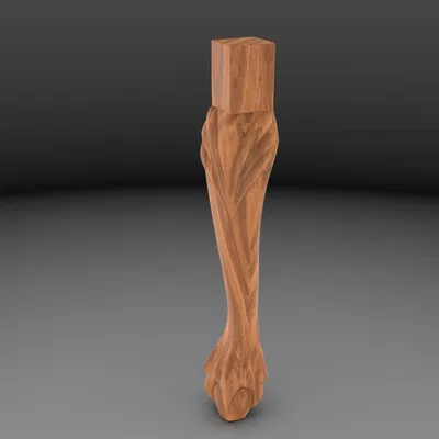 Wood leg_iEuJr – Chân gỗ scan (low poly, file nhẹ) cho CNC 4 trục