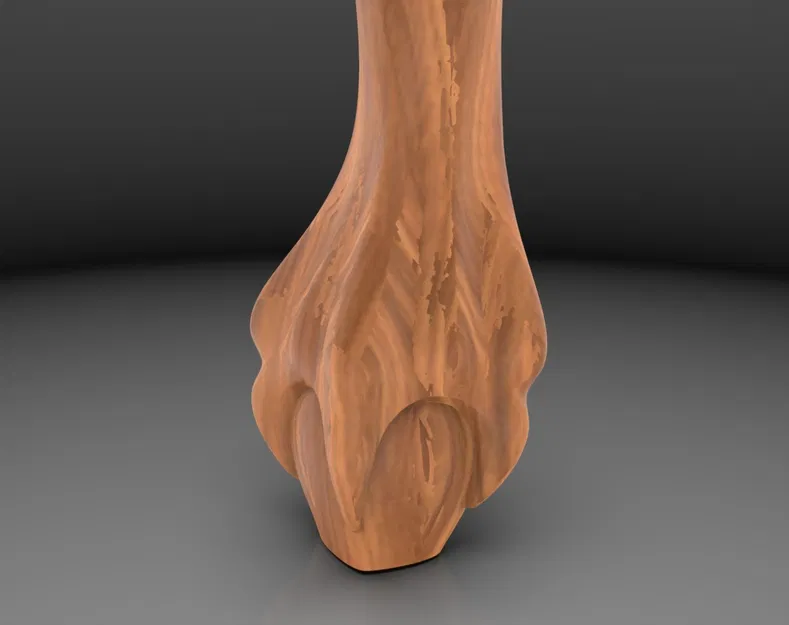 Wood leg_iEuJr – Chân gỗ scan (low poly, file nhẹ) cho CNC 4 trục - Image 4