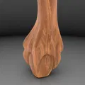 Wood leg_iEuJr – Chân gỗ scan (low poly, file nhẹ) cho CNC 4 trục - Thumbnail 4