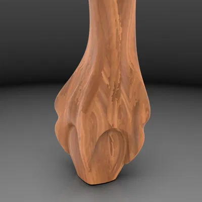 Wood leg_iEuJr – Chân gỗ scan (low poly, file nhẹ) cho CNC 4 trục