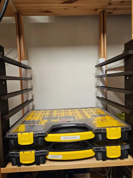 Kệ bracket cho hộp organizer Stanley dùng kệ Lundia 50cm - Image 1