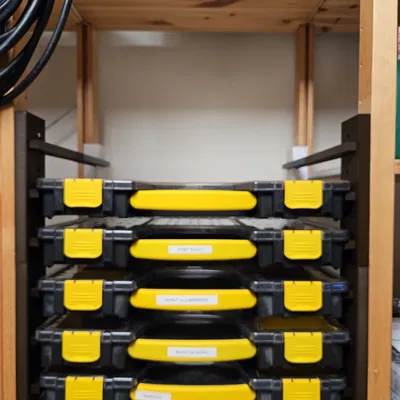 Kệ bracket cho hộp organizer Stanley dùng kệ Lundia 50cm