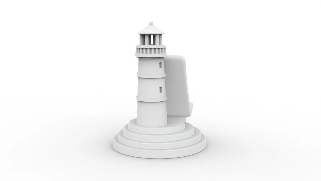 Giá Đỡ Điện Thoại Hải Đăng (Lighthouse Phone Stand) - Model 3D In 3D - Image 2