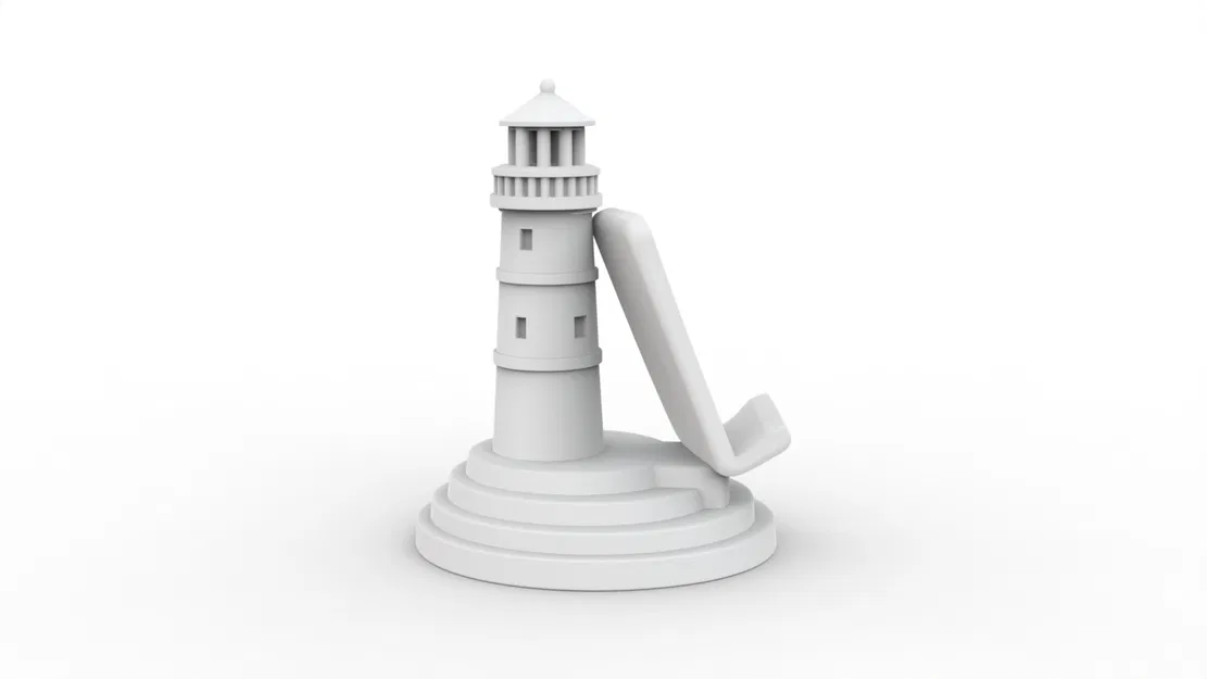 Giá Đỡ Điện Thoại Hải Đăng (Lighthouse Phone Stand) - Model 3D In 3D - Image 3